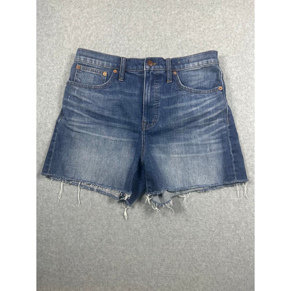 Madewell High Rise Denim Cutoff Short Women's Size 29 Blue Stretch Casual